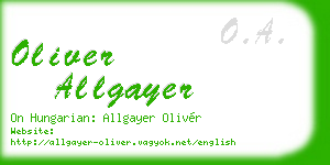 oliver allgayer business card